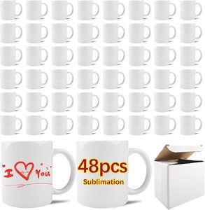 Tazze da caffè personalizzate tazza di sublimazione 11 oz bianco USAE magazzino bianco ceramica 11 oz tazze da caffè stampate personalizzate - Product Image 1