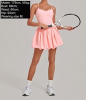 Robe de sport pour femme de haute qualité, séchage rapide, respirante, dos nu, pour tennis, golf, course à pied et entraînement, avec short intégré
