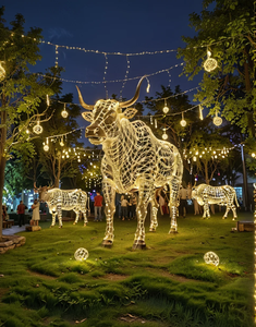 Lumières décoratives LED des douze signes du zodiaque, indice de protection IP65, couleurs personnalisables pour les parcs urbains et les paysages extérieurs - Product Image 1