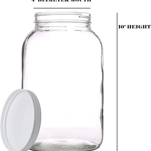 Kho Bán Buôn 1Gallon Rộng Miệng Dưa Chai Thủy Tinh Công Suất Lớn <span class=keywords><strong>Mason</strong></span> Lọ Cho Thực Phẩm Lưu Trữ Với Kín Nắp Đậy - Product Image 4