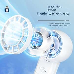 Ventilador portátil mini de 4000mAh al por mayor, batería externa móvil con logo personalizado, recargable, refrigeración, para el hogar, nuevo producto - Product Image 4