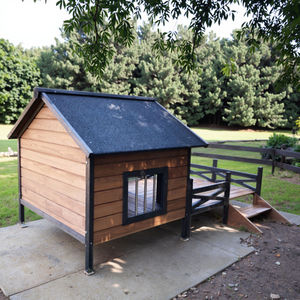 บ้านสุนัขกลางแจ้งทันสมัยหรูหรา รุ่น SDD010 ขายส่ง บ้านสัตว์เลี้ยงไม้พิมพ์ลายแฟชั่นสำหรับเป็นของขวัญ - Product Image 3