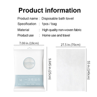 Serviettes de bain et de visage jetables en coton non tissé avec logo personnalisé, vente en gros pour spa, salon, manucure, salle de bain, hôtel
