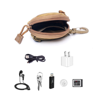 Porte-monnaie rond, porte-clés, petit portefeuille à fermeture éclair, pochette circulaire avec porte-clés pour un usage quotidien