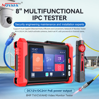 NOYAFA NF-IPC728HSO Probador de CCTV Full HD de 8 Pulgadas, Probador de Cámaras IP con Puertos Gigabit Duales, PoE, TDR, OPM y VFL