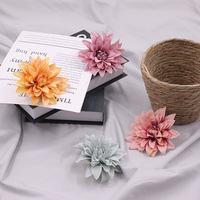 Bunga Dahlia Buatan 12cm Grosir, Kepala Bunga Sutra Dekoratif DIY
