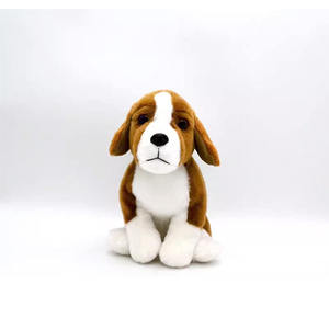 Peluche de compagnie, simulation mignonne, forme de chien <span class=keywords><strong>Beagle</strong></span> couché, peluche animale avec des taches noires au dos, peluche douce <span class=keywords><strong>Beagle</strong></span> - Product Image 3