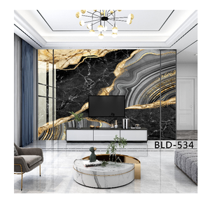 Lámina de PVC con Aspecto de Mármol, Panel de Bambú Carbonizado, Fácil de Instalar, para Decoración de Paredes del Hogar, Panel de PVC Económico - Product Image 1