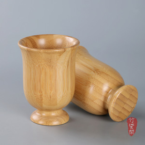Bamboo Stemmed Wine Glass Handmade Unique Shape New Chinese Style For Wine Restaurant Use - Product Image 1