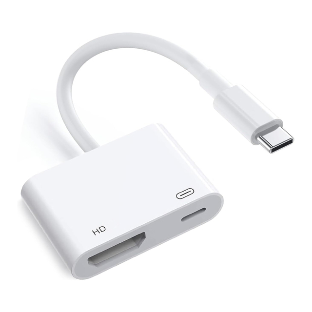 USB C to  Adapter USB-C Digital AV Adapter 4K Sync Screen Connector Cable with 100W Fast Charging