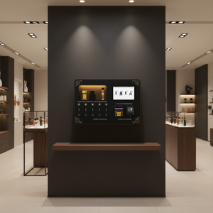 Máquina Expendedora Inteligente <span class=keywords><strong>de</strong></span> Perfume con Pantalla Táctil, Dispensador <span class=keywords><strong>de</strong></span> 5 Fragancias, Acepta Monedas y Tarjetas, Compatible con <span class=keywords><strong>Google</strong></span> y Apple Pay - Product Image 1