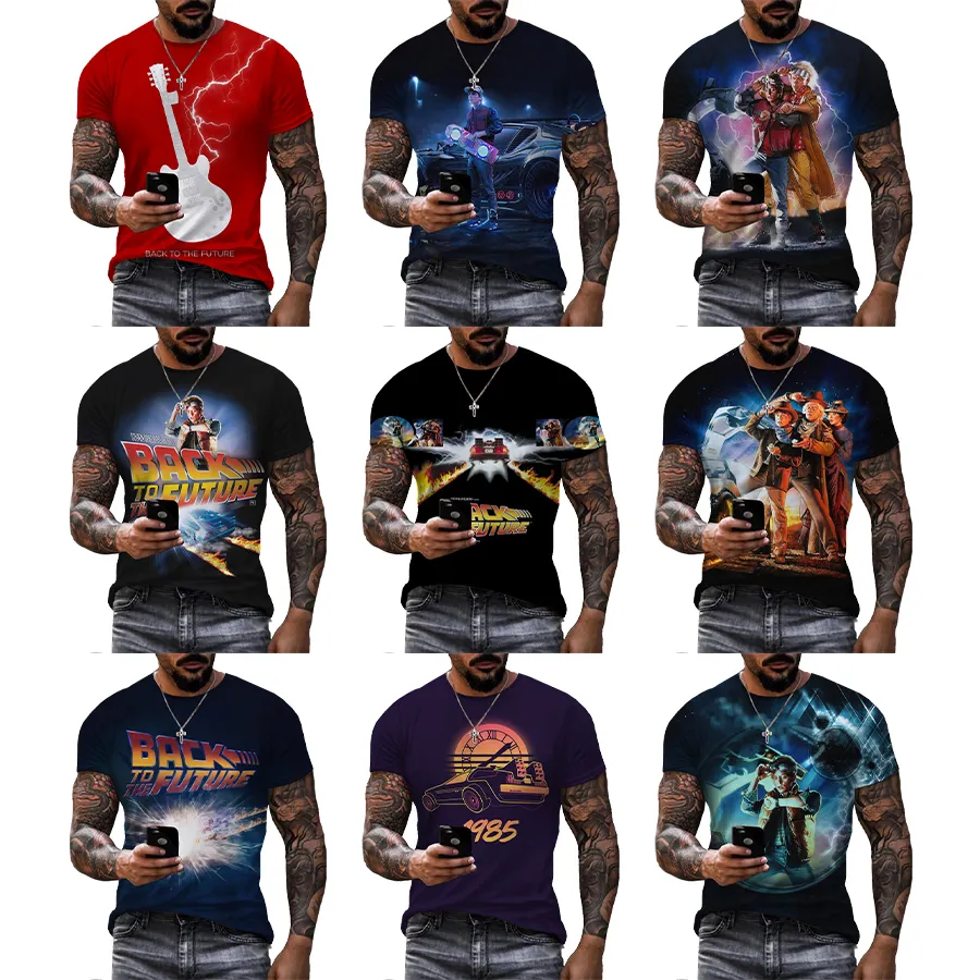 Film classique Back to the Future T-shirt imprimé 3D pour hommes T-shirt décontracté col rond homme T-shirt manches courtes imprimé t-shirts
