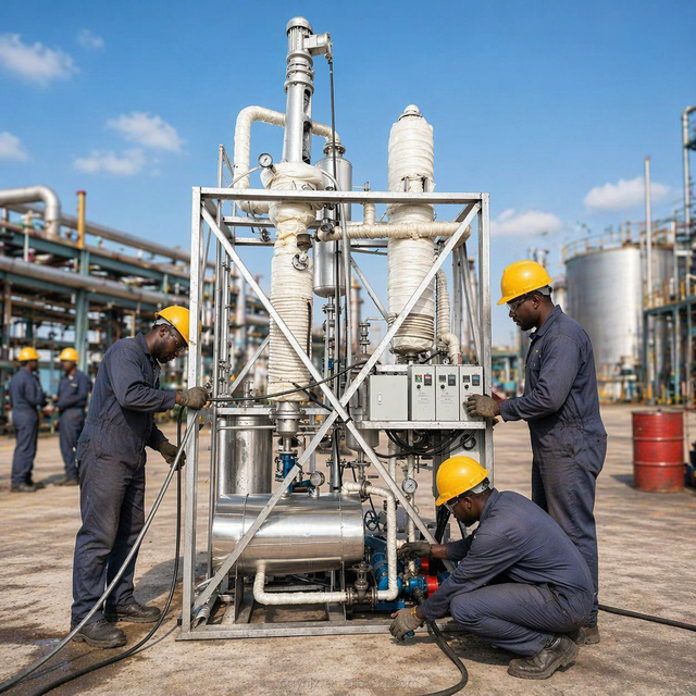 New Vacuum Distillation Machine Oil Refining Recycling Crude Oil Waste Engine Oil Diesel Base Oil Pump Motor | High Recovery