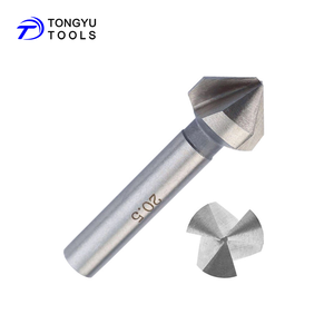 DIN335C Mũi Khoan Khoét Lỗ Kim Loại <span class=keywords><strong>HSS</strong></span> Vát Vát Góc 90 Độ 3 Rãnh Để Vát Cạnh Và Gỡ Rối Và Bồn Rửa Mặt - Product Image 1