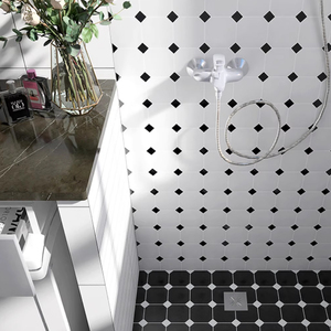 Bát giác với màu vàng vuông mờ 300x300mm lưới gắn sứ khảm Tường Gạch trang trí gạch khảm gốm - Product Image 3