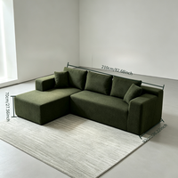 Ensemble de canapés modernes en L, design modulaire entièrement en mousse, pour salons de villas et d'appartements