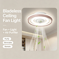 Ventilateur de plafond LED Yeyun, ventilateur de plafond sans pales moderne blanc pour la maison