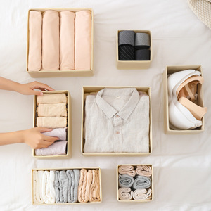 Boîte <span class=keywords><strong>de</strong></span> rangement <span class=keywords><strong>en</strong></span> Nylon lavable et pliable, 7 grilles, <span class=keywords><strong>organisateur</strong></span> <span class=keywords><strong>de</strong></span> vêtements <span class=keywords><strong>en</strong></span> <span class=keywords><strong>maille</strong></span> pliable pour pantalons et Leggings - Product Image 3