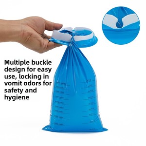 Bolsas de Vómito Desechables de PE Reforzado con Boca Plana, Portátiles para Coche, para Mareos y Náuseas del Embarazo, Bolsas de Basura, 500 Unidades - Product Image 4