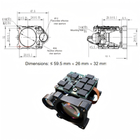 Modul Sensor Jarak Laser Kaca Erbium ERDI LASER Industrial 8km Aman untuk Mata untuk Kamera UAV