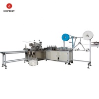 Machine de fabrication de masque de boucle d'oreille extérieure élastique de soudure ultrasonique 3 plis