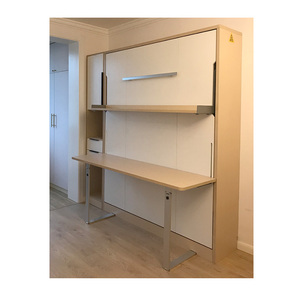Space Saving Home Furniture White Color Murphy Wall Bed with <strong>Folding</strong> <strong>Desk</strong> - Product Image 2