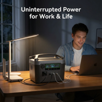 Stasiun Tenaga Portabel 300W PV PWM Tracking LiFePO4 512Wh 600W SIPANI, Generator Tenaga Surya untuk Berkemah di Luar Ruangan