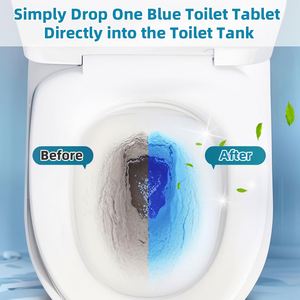 Blue Disposable Eco-Friendly Toilet Bowl Tablets for Automatic Deodorizing & Descaling Bathroom <b>Cleaner</b> - Product Image 4