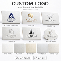 Tarjetas de Presentación Blancas Platino con Brillo Perlado, Logotipo Personalizado para Presentación de Marca de Lujo, Suministro Directo de Fábrica al Por Mayor