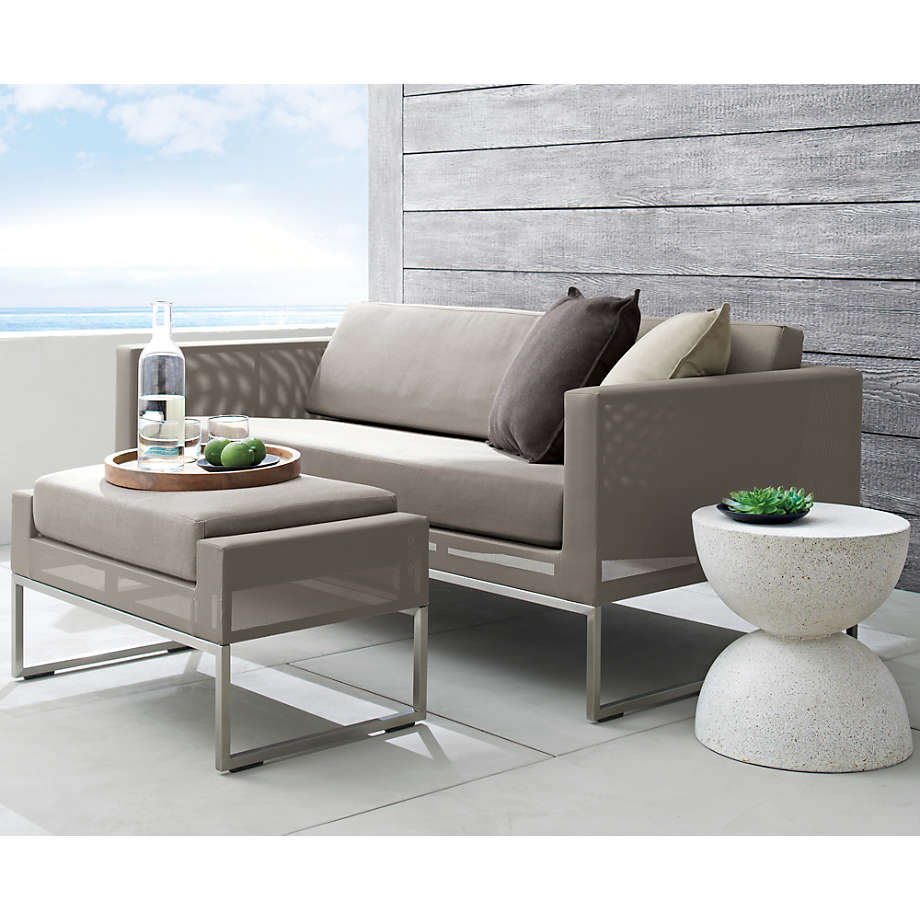 Garden set furniture new classic metal aluminum all weather waterproof fabric ottoman