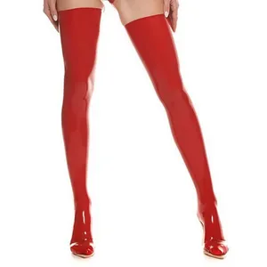 New Latex 100% Rubber Catsuit Red and Transparent Panel Bodysuit Skinny Including Hood Dimensions XS-XXL 0.4mm