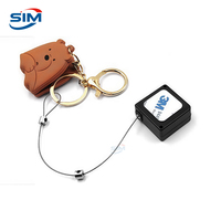Boîte de sécurité carrée avec fil antivol rétractable pour présentoirs de bijoux et montres en magasin