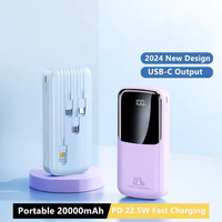 Estación de Carga Rápida OEM ODM con Cable Integrado Tipo-C, Batería de Polímero de Litio PD22.5W 10000mAh, Pantalla LED y Correa