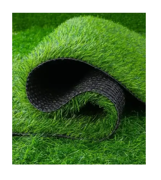 หญ้าเทียมปูสำหรับสัตว์เลี้ยงพรมหญ้าเทียมสีเขียวหญ้าเทียมสนามหญ้าสังเคราะห์สำหรับสนามฟุตบอลขนาด45มม.