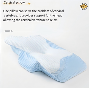 Almohada de Espuma Viscoelástica con Soporte para el Cuello WJ-2085, Diseño Geométrico para Alivio del Dolor, Ergonómica, Cervical, para Parejas, para Casa y Hotel - Product Image 4