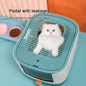 PAKEWAY OEM ODM New Closed Cat Toilet Plastic Large Space lettiera per gatti vassoi per lettiera per gatti - Product Image 3