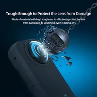 Cache-objectif Ultra HD MaGreen pour appareil photo Insta360 One X3 Capuchon autocollant pour appareil photo Insta 360 One X3 Sets d'accessoires pour appareil photo de sport