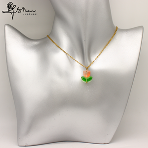 Ensemble de bijoux tendance HWASAN : collier, boucles d'oreilles et bracelet avec pendentif fleur en résine, style quotidien, pour femmes et enfants - Product Image 5
