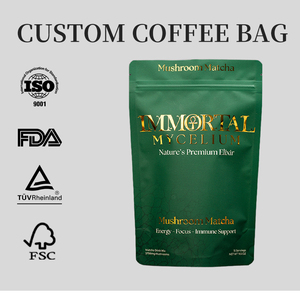 Luxury Custom Cereal Packaging Matte Resealable Pouch With Metallic Gold Foil Aroma Barrier Resealable Packaging - Product Image 3