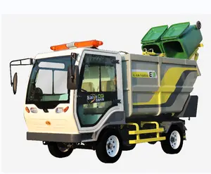 2 toneladas l35 carregamento traseiro máquina de limpeza elétrica da estrada caminhão de lixo lata de limpeza