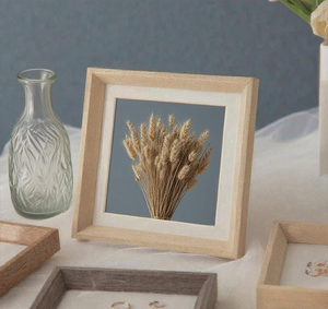 Cadre Photo en Bois 5x7 8x10 Pouces Avec Fleurs Pressees Pour Décoration Murale Mariage Maison <span class=keywords><strong>Burea</strong></span> - Product Image 2