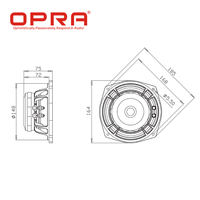 OPRA MD6D210 Haut-parleur de médium 6,5 pouces 8 ohms en néodyme 200W AES 400W Max Bobine vocale de 2 pouces 97dB pour sonorisation professionnelle