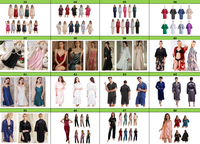 Vente en gros de vêtements de nuit pour demoiselle d'honneur, mariée, mariage, fête, chemise de nuit, peignoir pour femmes
