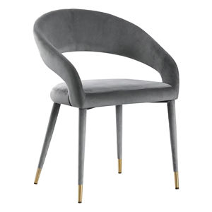 Chaise de salle à manger moderne en acier inoxydable, chaise en velours, <span class=keywords><strong>fauteuil</strong></span> de salle à manger incurvé - Product Image 3