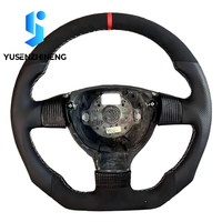 Volante de Coche Personalizado de Cuero y Fibra de Carbono para VW Golf Mk5 Mk4 Polo 4 5 R Cc Volkswagen GTI GTD Scirocco Jetta Tt Tiguan