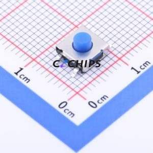 YTS-E006-1C Tactile Switch SMD Switch Single Pole Single Throw Round Button 1.6N Vertical Mount - Product Image 1