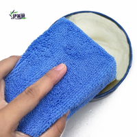 Applicateur de cire en microfibre bloc de tampon de mousse de détail automatique éponge de nettoyage de voiture douce pour le polissage et le polissage