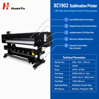 Mesin Printer Transfer Panas Pakaian Format Lebar Tekstil Sublimasi 1.9M dengan Tangki Tinta Bulk Kontinu untuk Pakaian Fashion