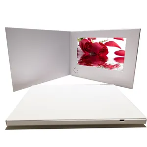 Hochwertige Video broschüre Drucken Werbung LCD-Video broschüre Benutzer definierte gedruckte Gruß-Hochzeits einladung karte