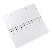 Carnet à spirales amovible avec logo personnalisé, 50 feuilles, format B5, couverture rigide pour les notes scolaires, couverture en tissu